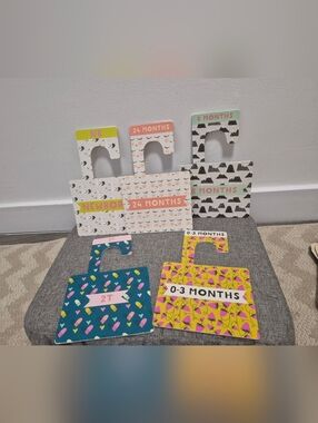 *5/$25* Colourful Reversable Clothes Organizers For Baby Nursery Clothes